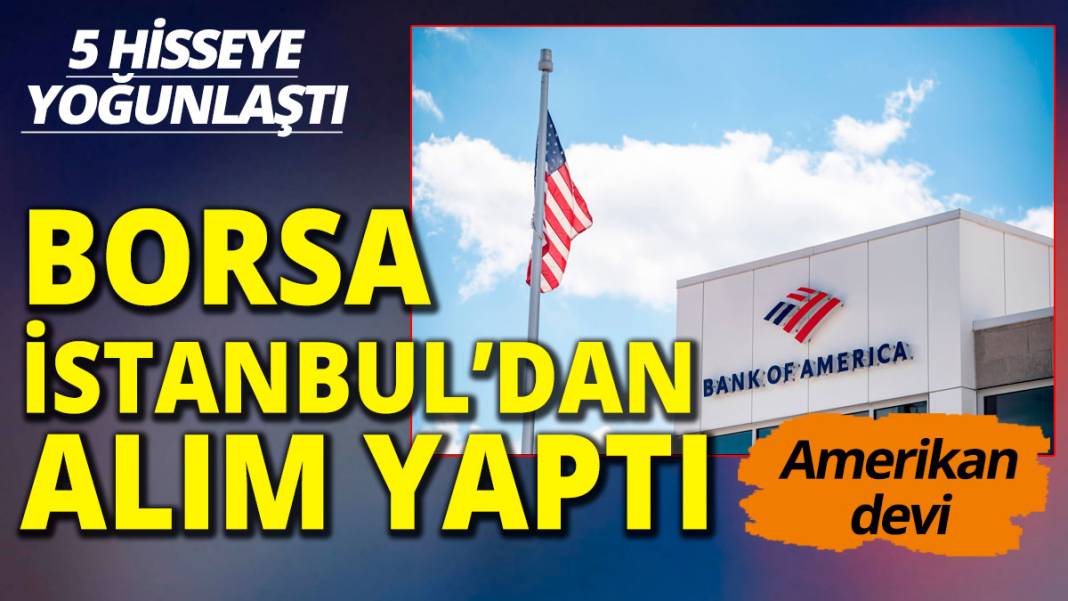Bank of America, Borsa İstanbul'dan 5 hisse aldı 1