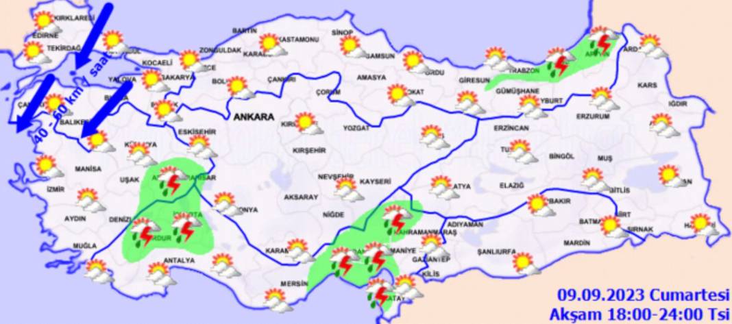 Meteoroloji'den 5 il için sarı, 2 il için turuncu kodlu uyarı: Sağanak ve fırtına yolda! 2