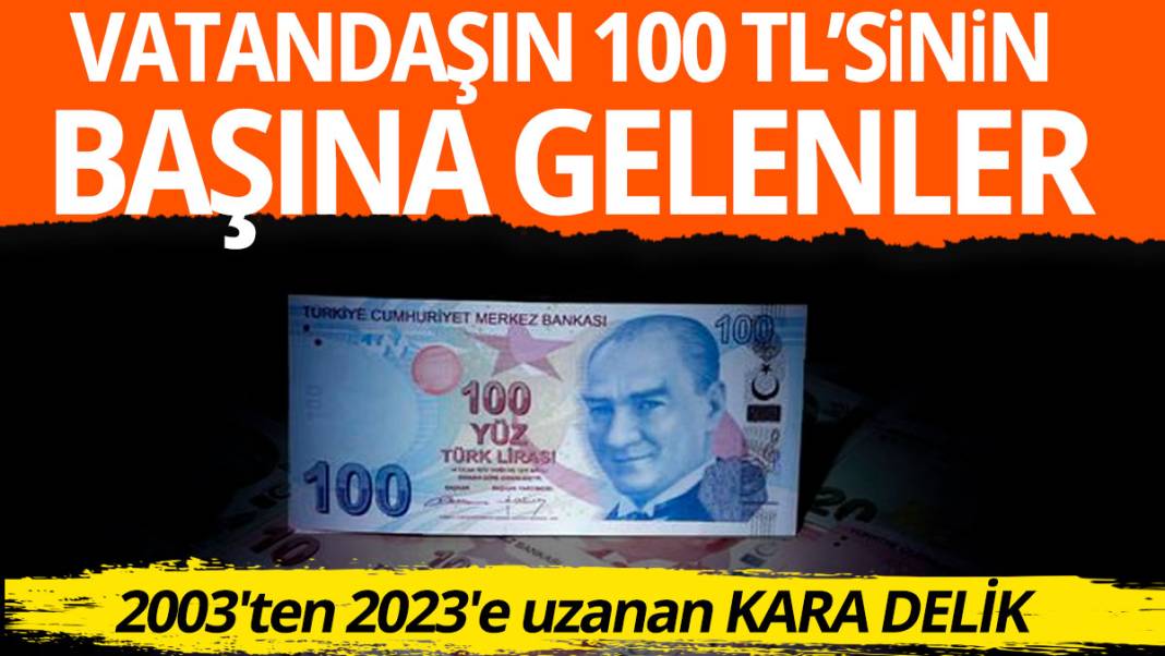 2003'ten 2023'e vatandaşın 100 TL'sinin başına gelenler 1