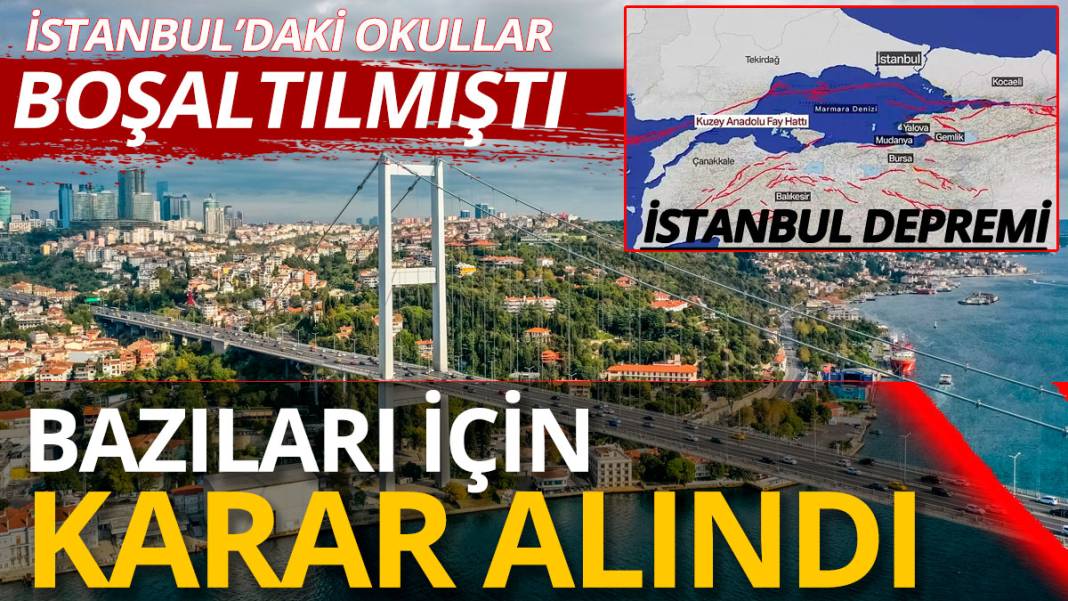 İstanbul'da deprem riski nedeniyle boşaltılan okullarla ilgili adım atıldı! 1
