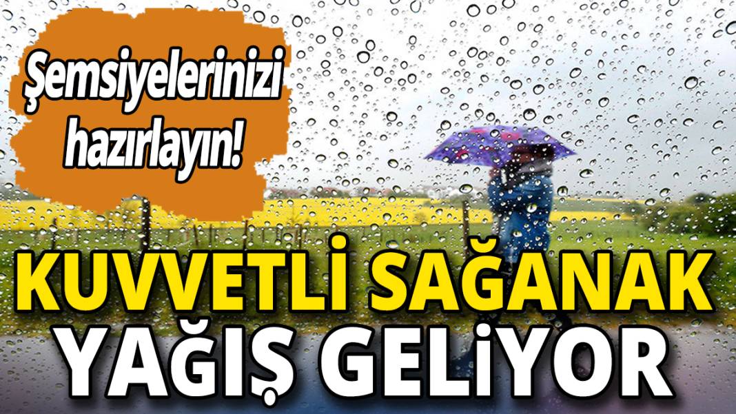 Şemsiyelerinizi hazırlayın! Kuvvetli sağanak yağış geliyor 1