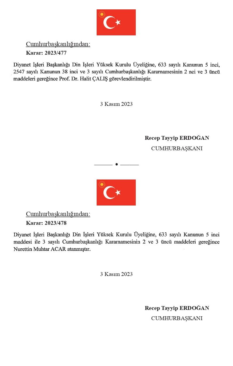 Cumhurbaşkanı Erdoğan imzaladı! Çoğu bakanlık ve kamu kurumlarına atamalar yapıldı 14