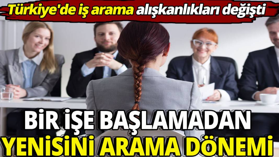 Türkiye'de iş arama alışkanlıkları değişti: Bir işe başlamadan yenisini arama dönemi 1