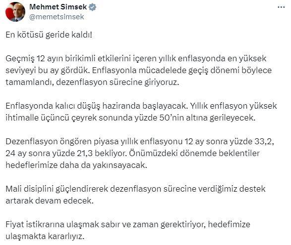 Mehmet Şimşek ‘Gerileyecek’ dedi! Tarih vererek açıkladı 9