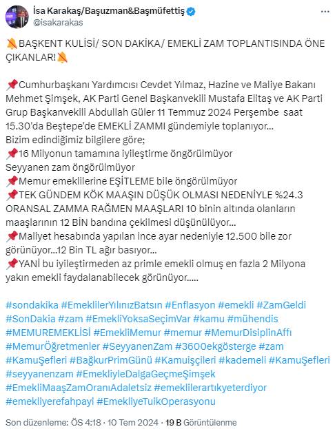 Emeklinin beklentileri masada yok: Uzmanı yarınki toplantının gündem maddelerini tek tek sıraladı 7