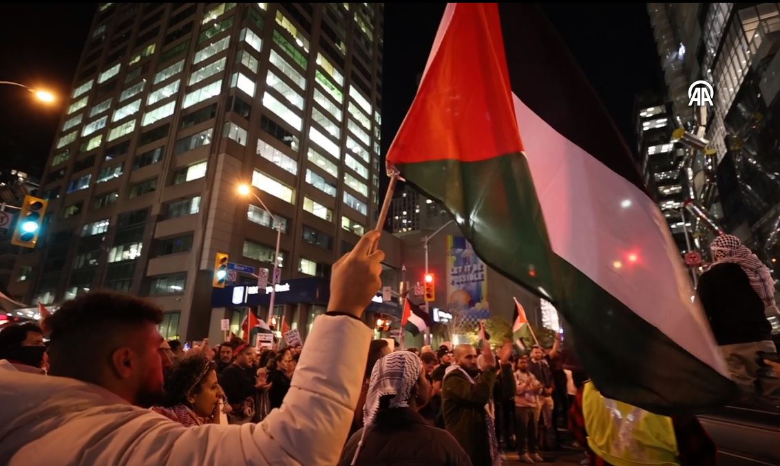 Kanada'da İsrail'in Gazze'ye yönelik saldırıları protesto edildi