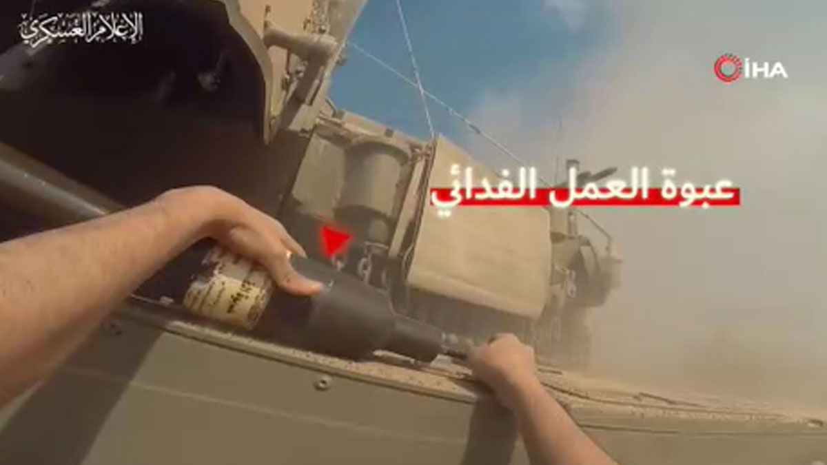 İzzeddin el-Kassam Tugayları, İsrail zırhlı araçları imha ettikleri görüntüleri yayınladı