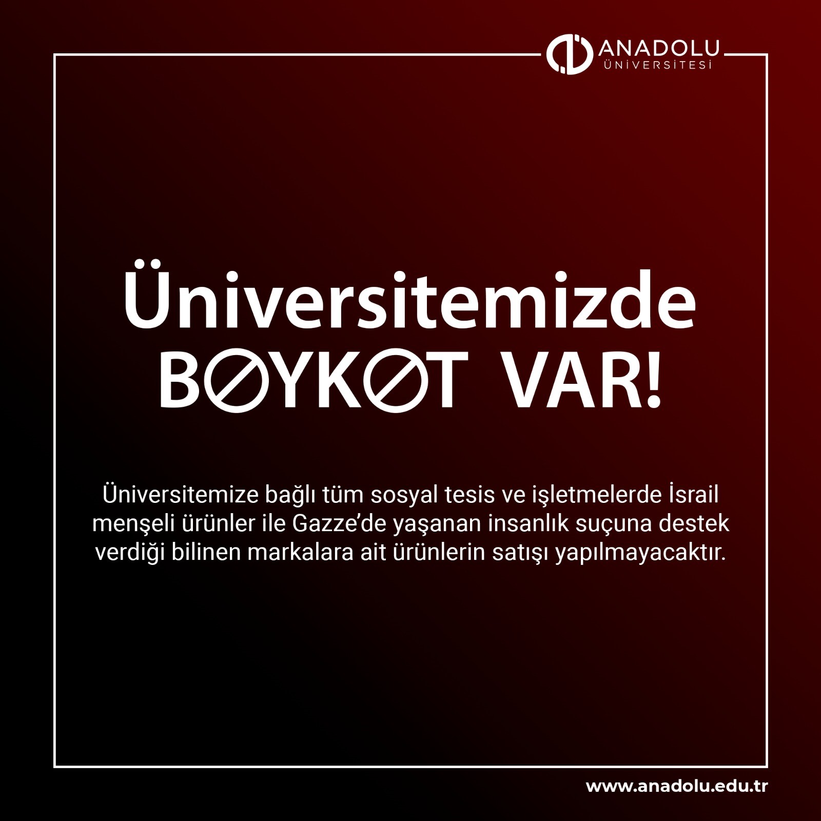 Anadolu Üniversitesi de boykot kararı aldı