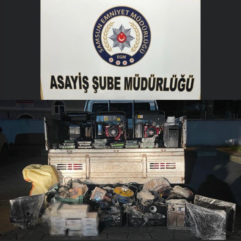 Samsun'da milyonluk elektronik eşya çalan 5 kişi yakalandı