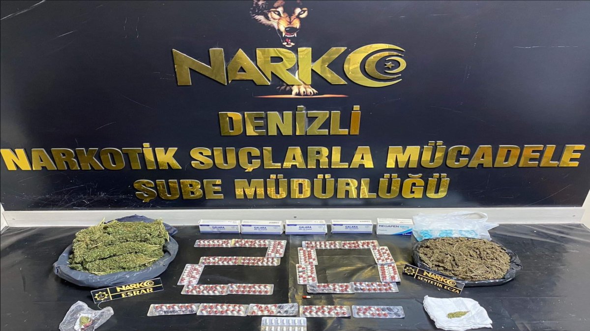 Denizli'de narkotik operasyonu: Çok miktarda uyuşturucu ele geçirildi