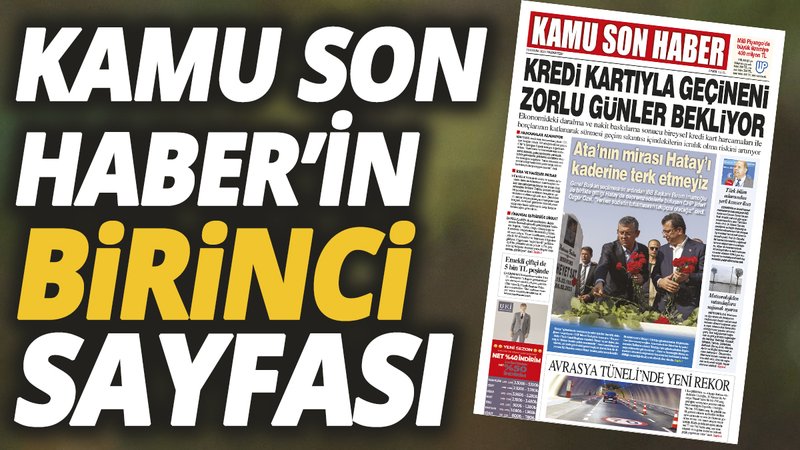 Kamu Son Haber'in birinci sayfası