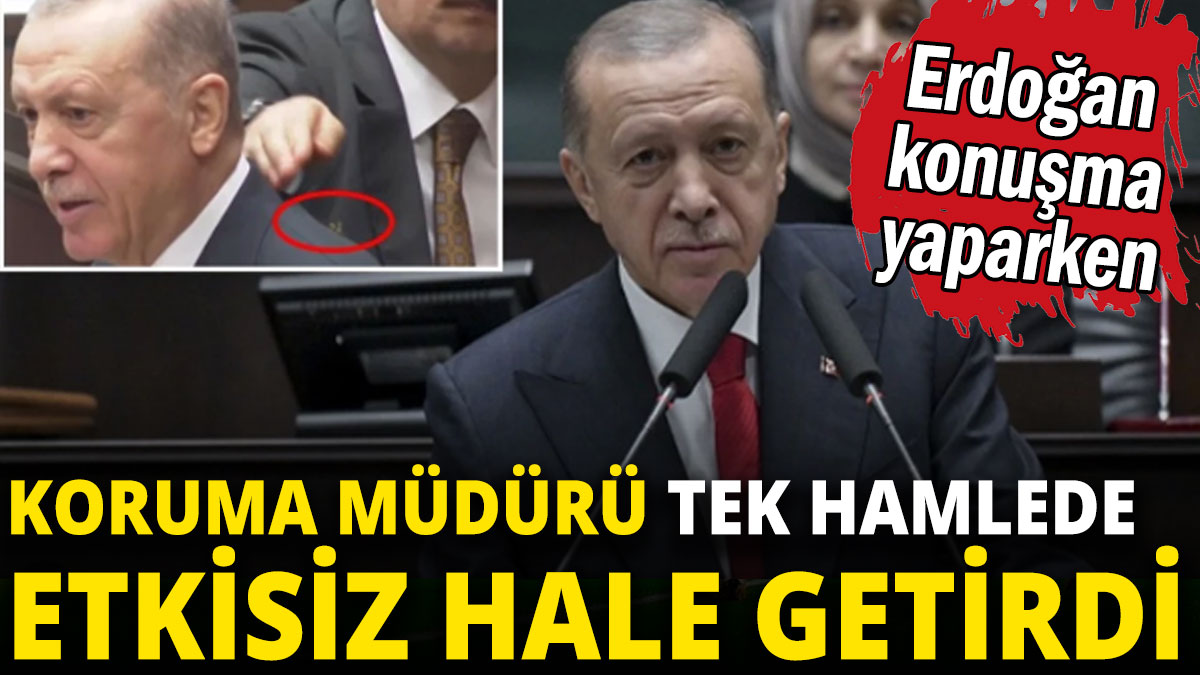 Cumhurbaşkanı Erdoğan'ın omzuna konan arı etkisiz hale getirildi