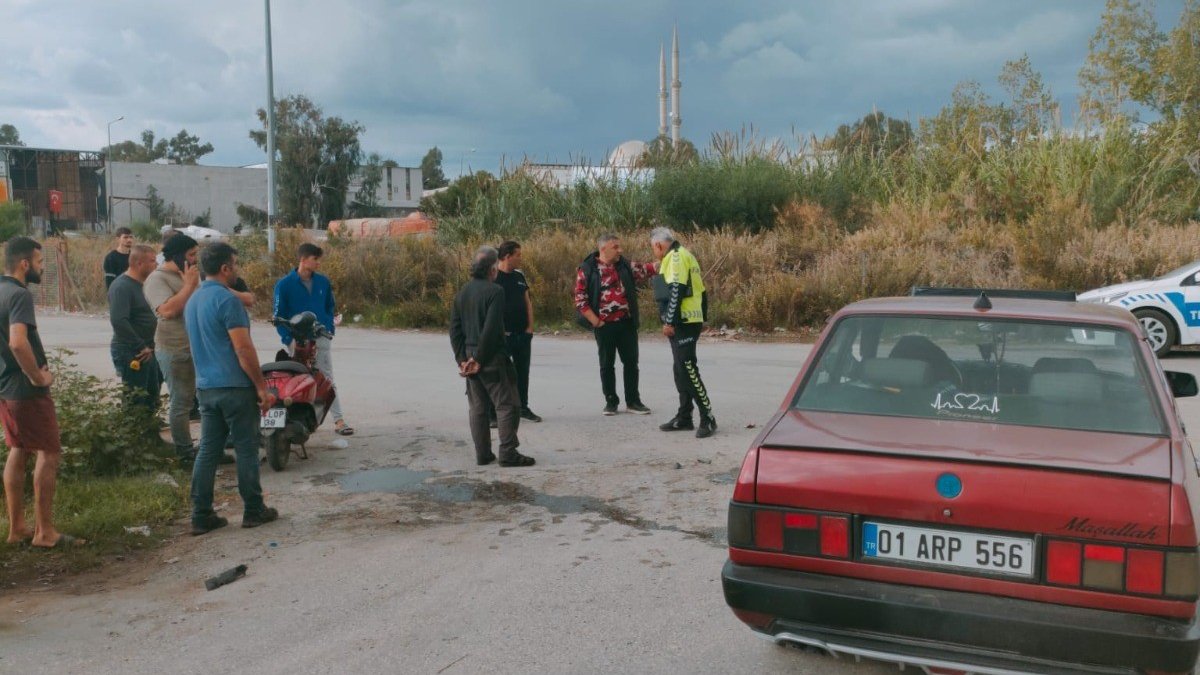 Otomobil ile motosiklet kafa kafaya çarpıştı 1 yaralı