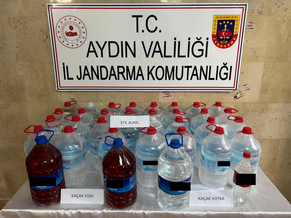 Aydın'da 155 litre etil alkol ele geçirildi