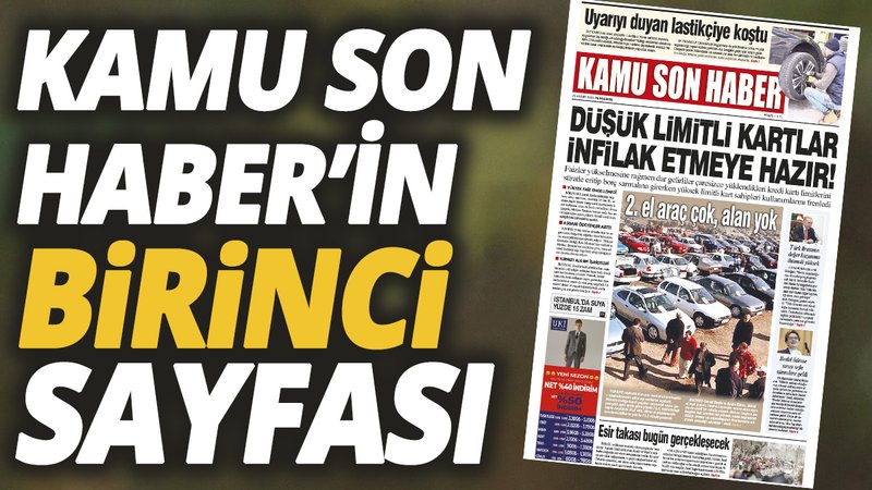 Kamu Son Haber'in birinci sayfası