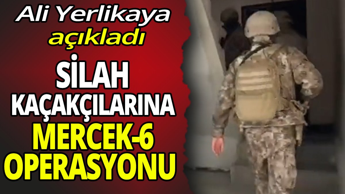 Ali Yerlikaya açıkladı silah kaçakçılarına MERCEK-6 operasyonu