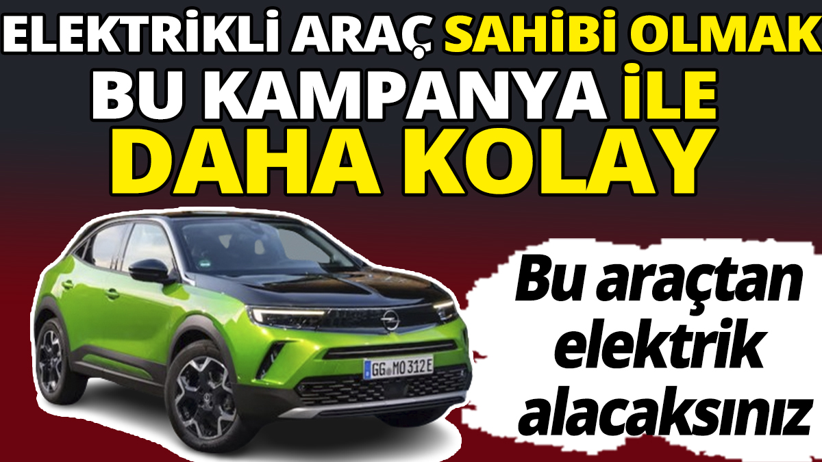Elektrikli otomobil sahibi olmak bu kampanya ile daha kolay 'Bu araçtan elektrik alacaksınız'