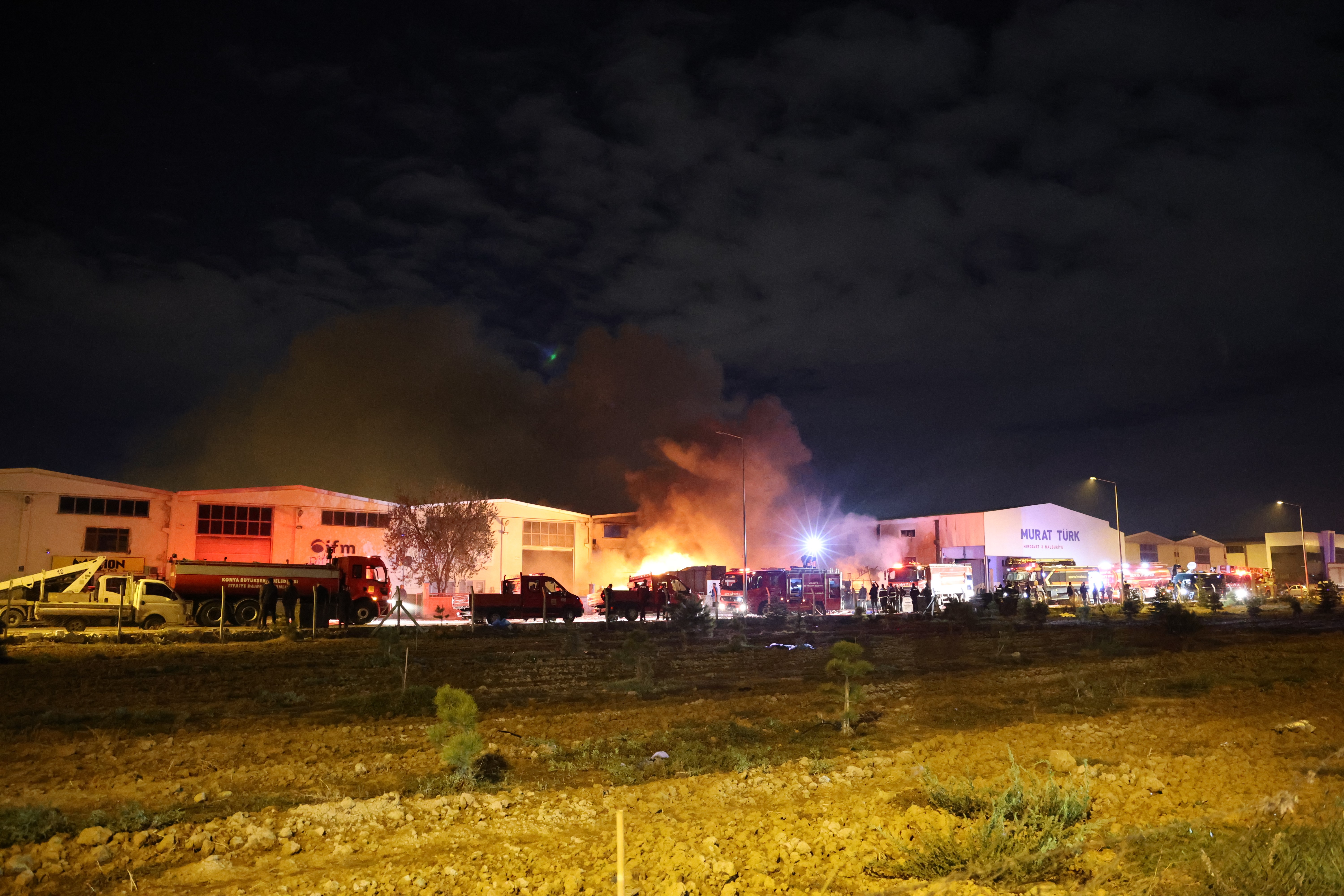 Konya’da fabrikada yangın