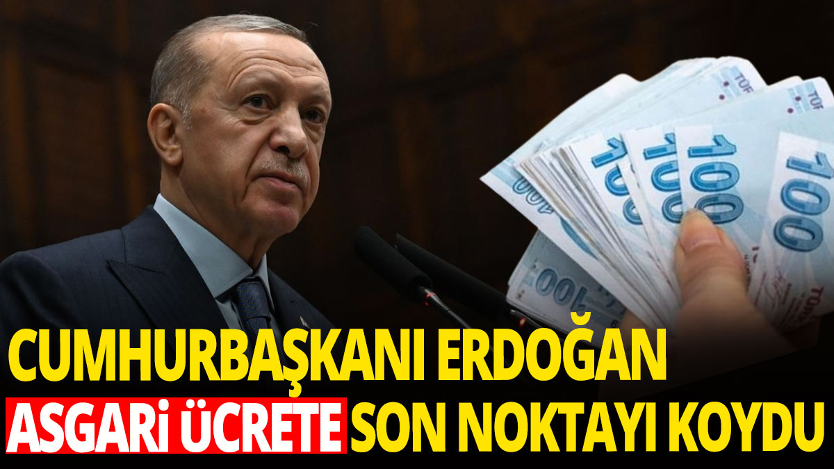 Cumhurbaşkanı Erdoğan asgari ücrete son noktayı koydu