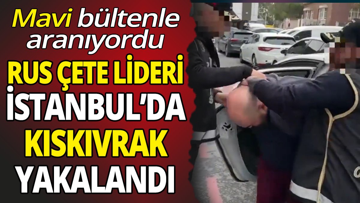 Rus çete lideri İstanbul'da kıskıvrak yakalandı mavi bültenle aranıyordu