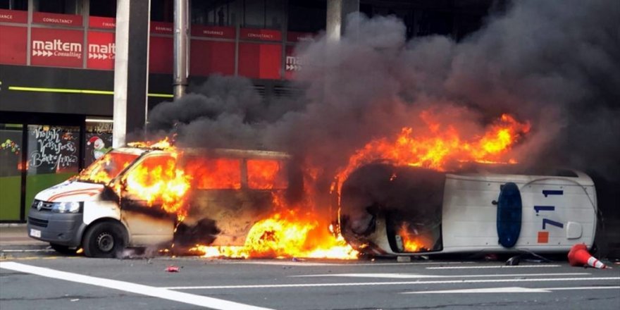 "Sarı yelekliler" AB kurumları önünde