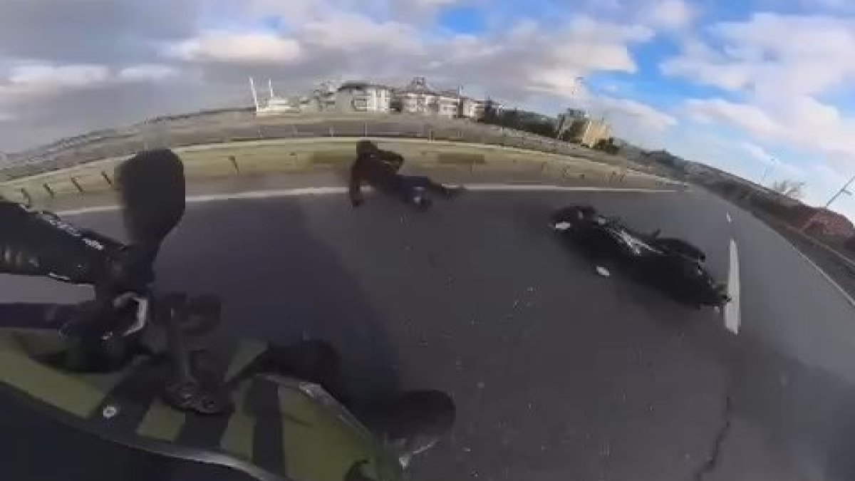 Büyükçekmece'de motosiklet kazası