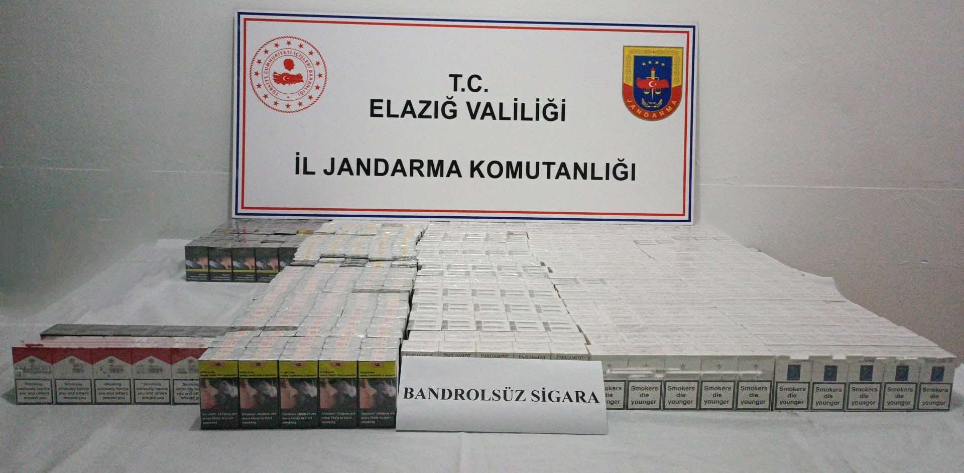 Elazığ'da binlerce paket kaçak sigara ele geçirildi
