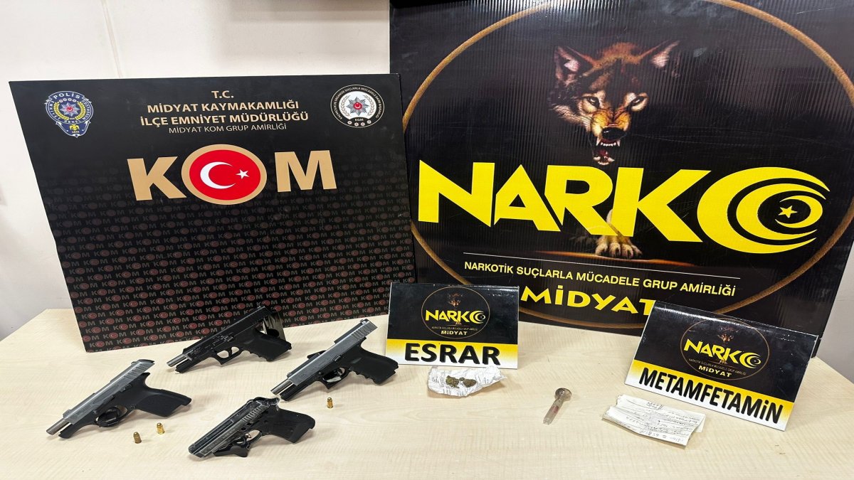 Mardin’de silah ve uyuşturucu operasyonları
