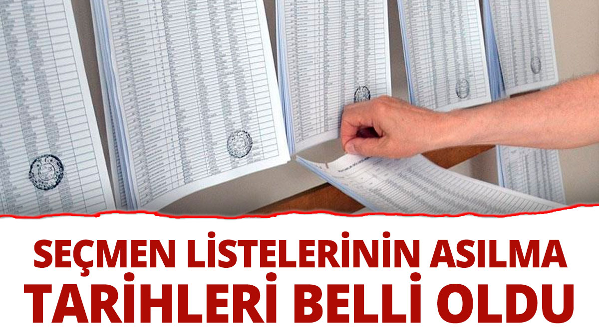 YSK kararı Resmi Gazete'de Seçmen listeleri 4-17 Ocak arasında askıda kalacak