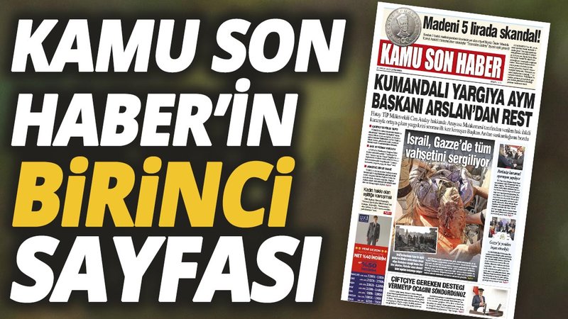 Kamu Son Haber'in birinci sayfası
