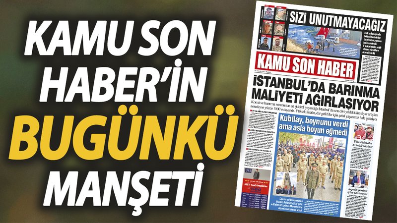 Kamu Son Haber'in birinci sayfası