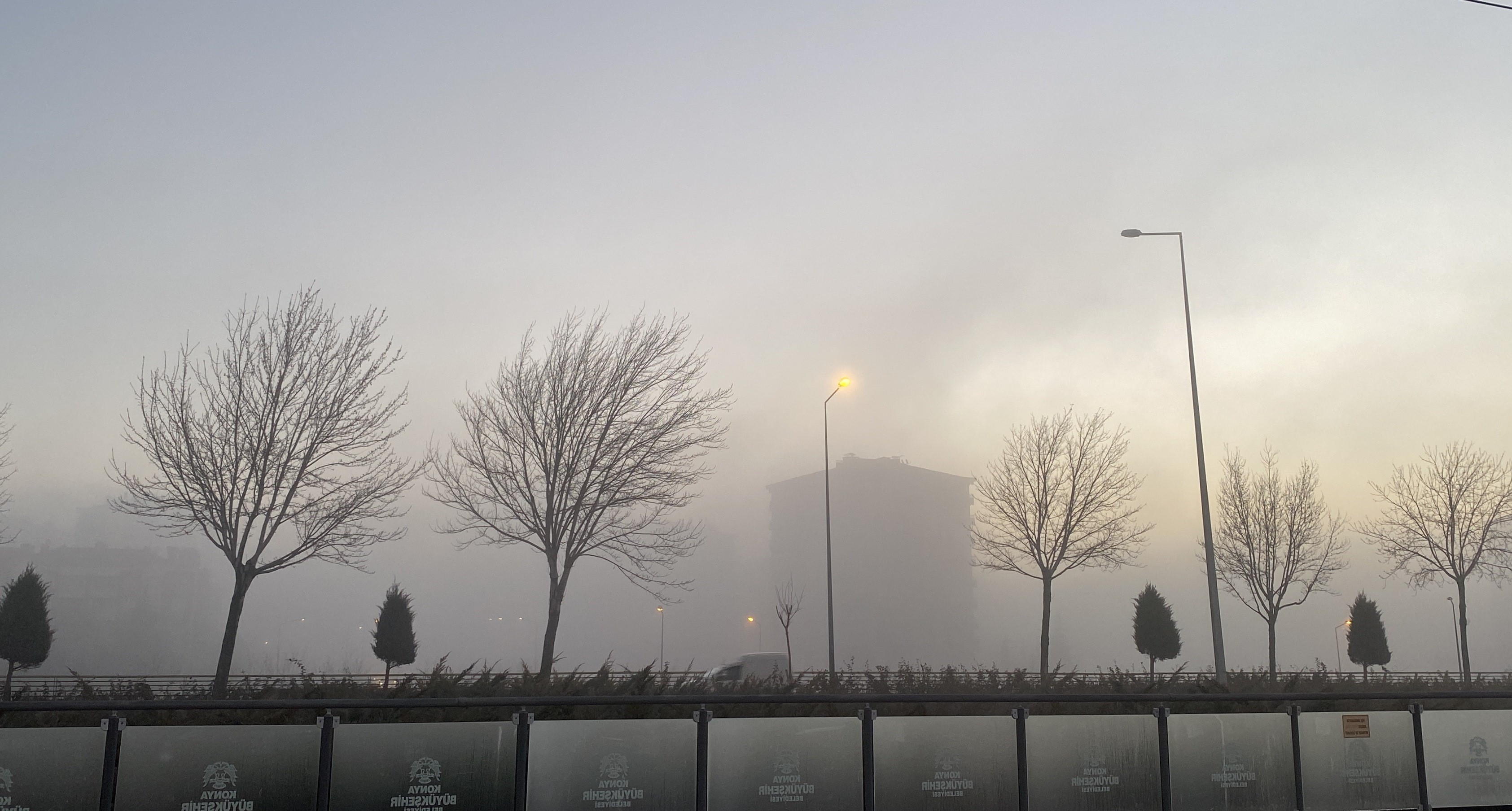 Konya’da sis etkili oldu