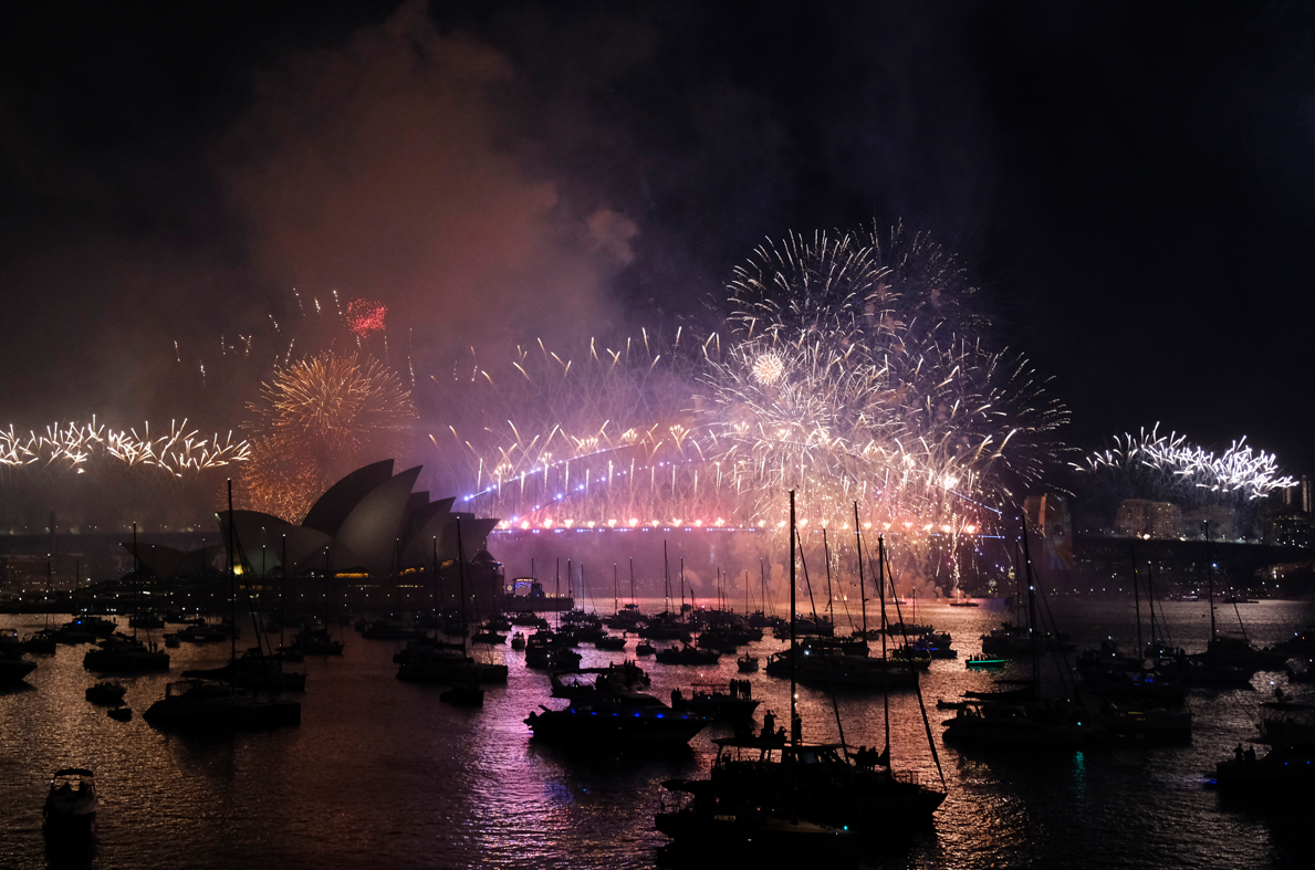 Sidney'de coşkulu yeni yıl kutlamaları