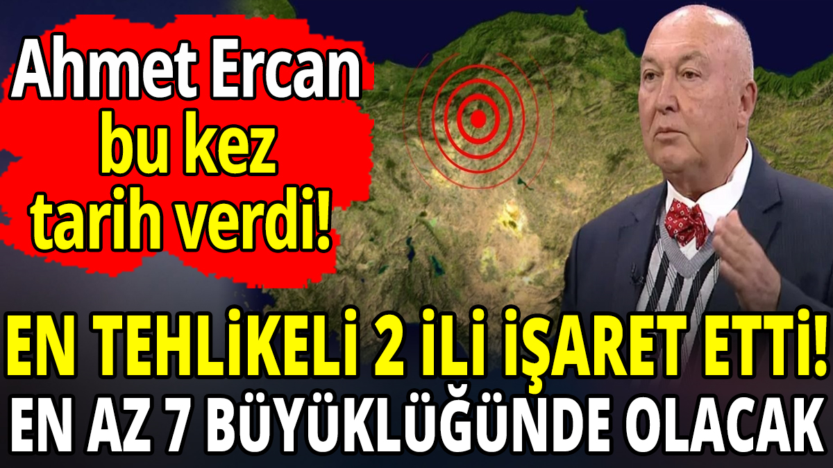 Övgün Ahmet Ercan en tehlikeli 2 ili işaret etti 'En az 7 büyüklüğünde deprem olacak'