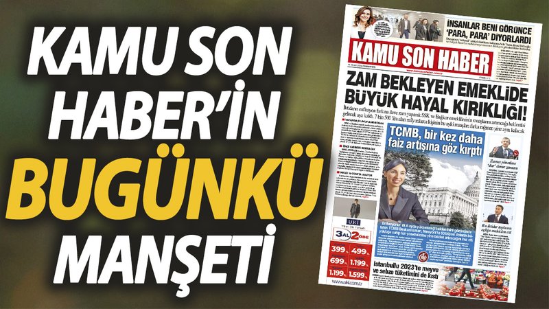 Kamu Son Haber'in birinci sayfası