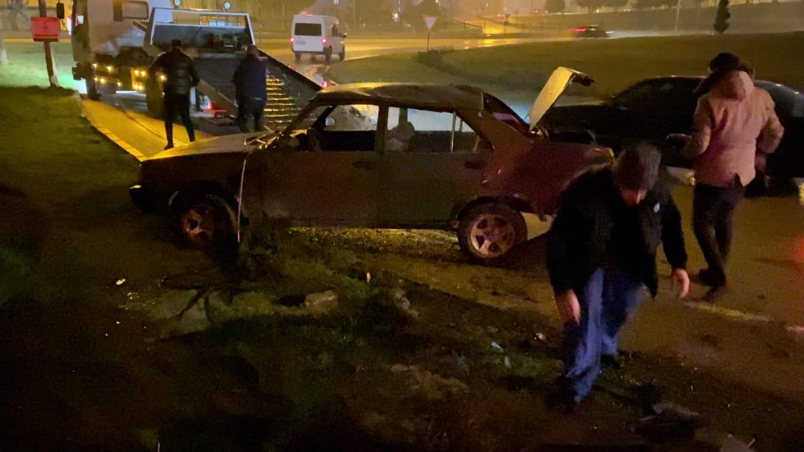 Bursa'da otomobil takla attı 1 yaralı