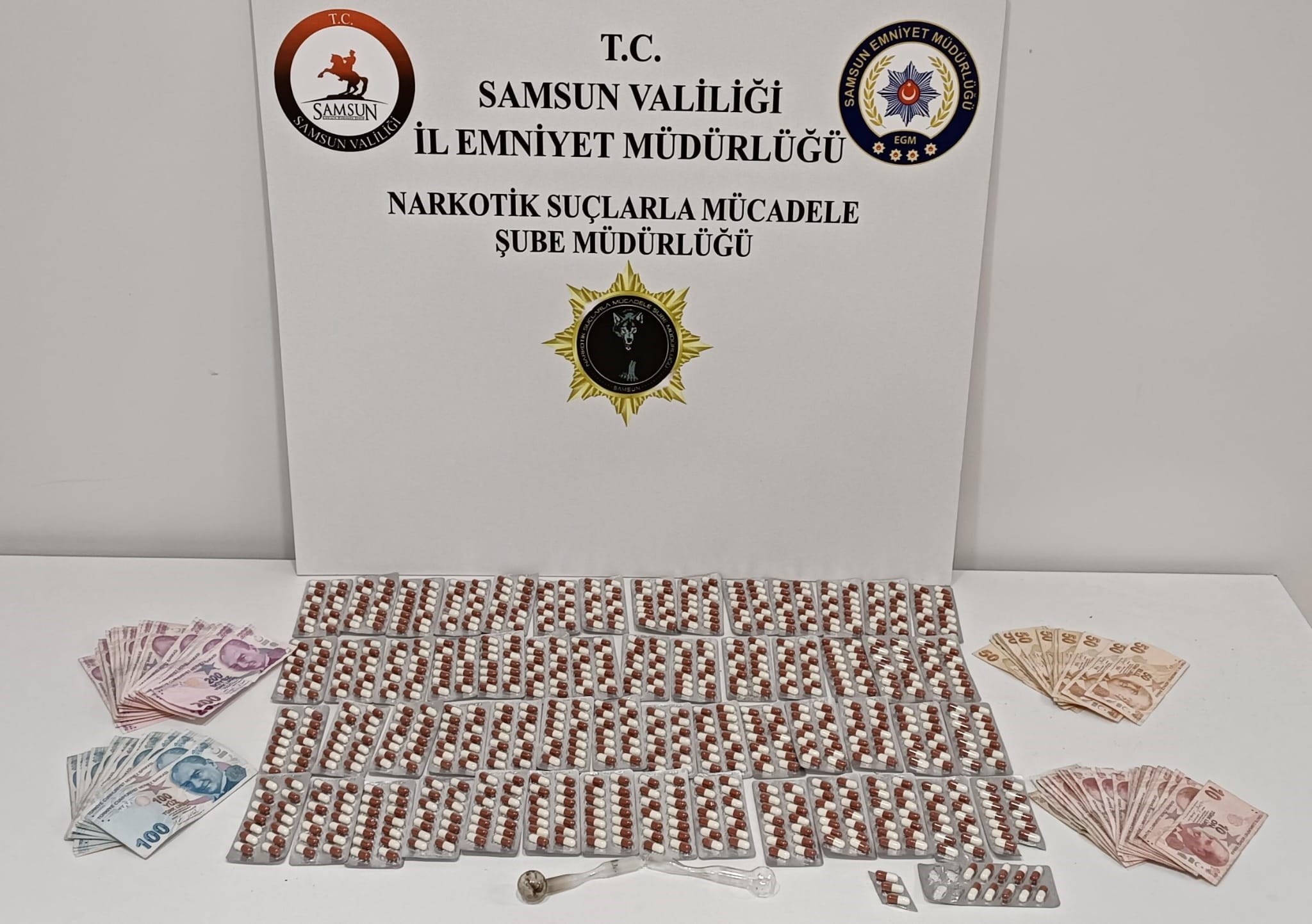 Samsun’da 796 uyuşturucu hap ele geçirildi