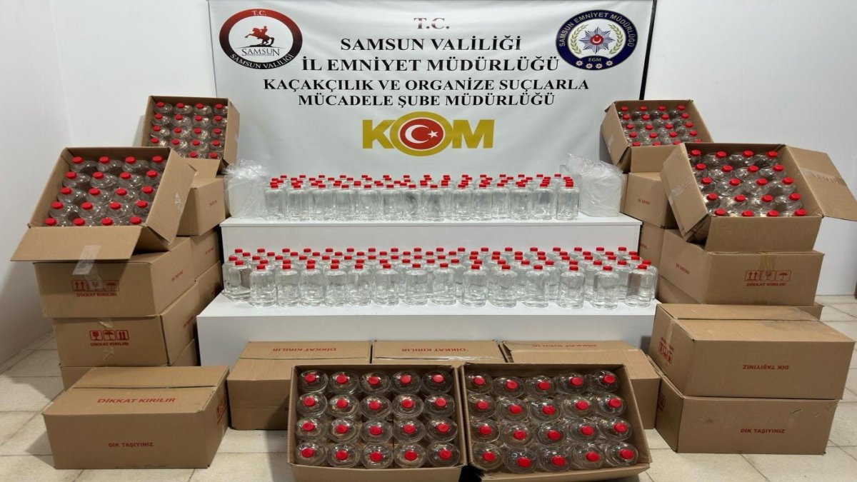 Samsun'da kaçak alkol operasyonu