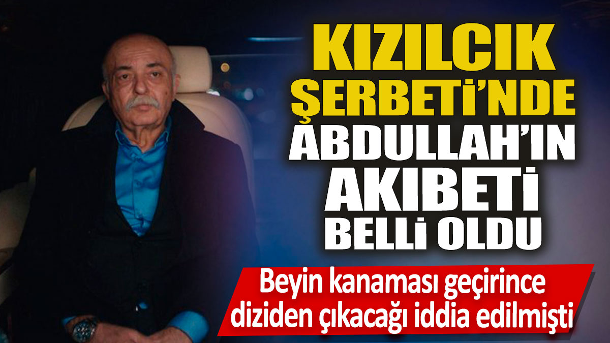 Kızılcık Şerbeti’nde Abdullah’ın akıbeti belli oldu 'Beyin kanaması geçirince diziden çıkacağı iddia edilmişti'