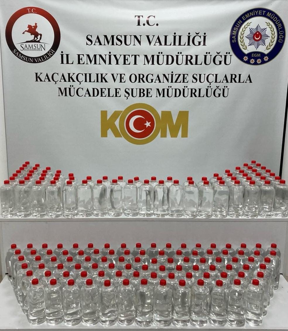 Samsun'da ekipler 160 litre etil alkol ele geçirdi