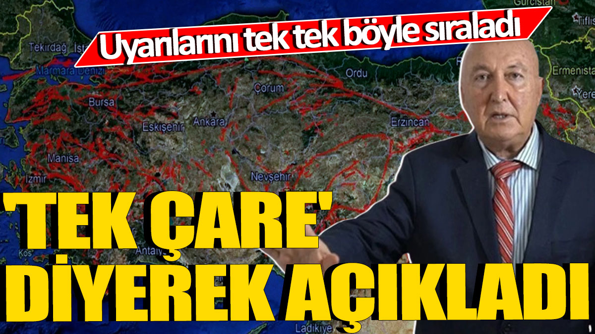 Ahmet Ercan 'tek çare' diyerek açıkladı ' Uyarılarını tek tek böyle sıraladı