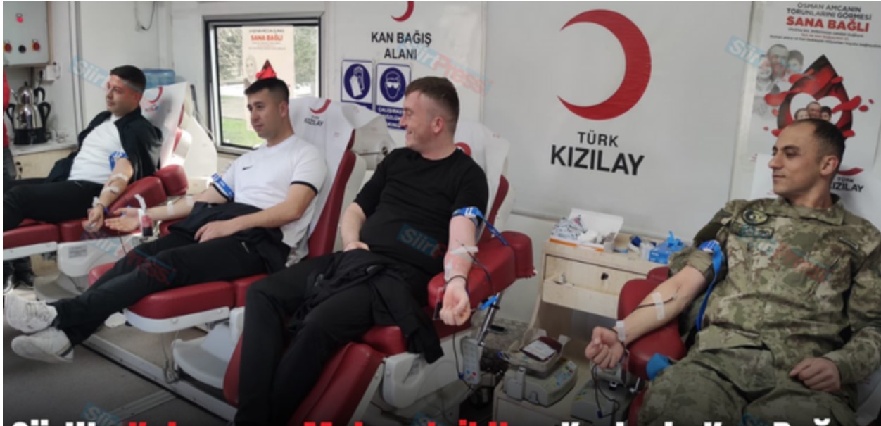 Siirt’te Mehmetçik’ten Kızılay’a kan bağışı