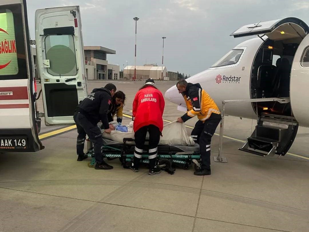Şırnak’ta yaşlı kadın için ambulans uçak havalandı