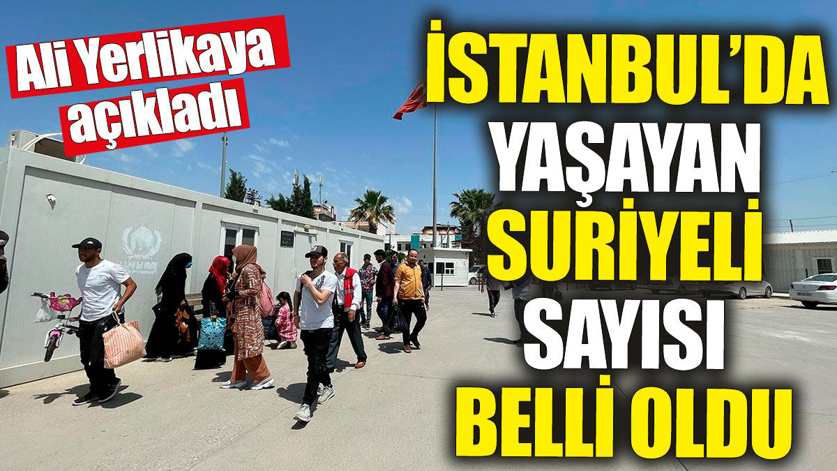 İstanbul'da yaşayan Suriyeli sayısı belli oldu