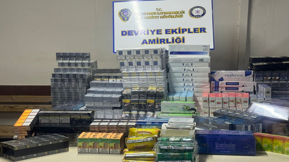 Hatay'da binlerce paket kaçak sigara ele geçirildi