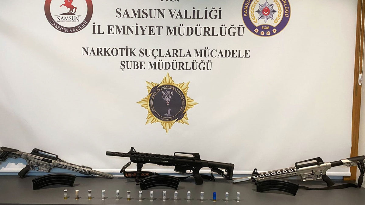 Samsun'da operasyon '3 tüfek ele geçirildi'