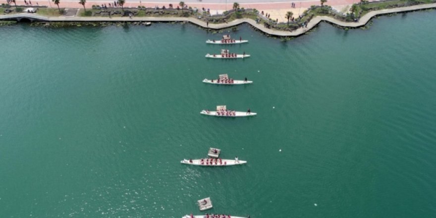 Samsun'da dragon bot yarışları başladı