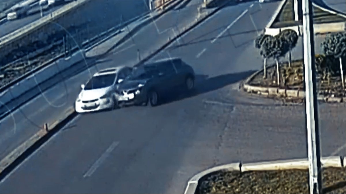 Kırıkkale'de meydana gelen trafik kazaları kameralarda
