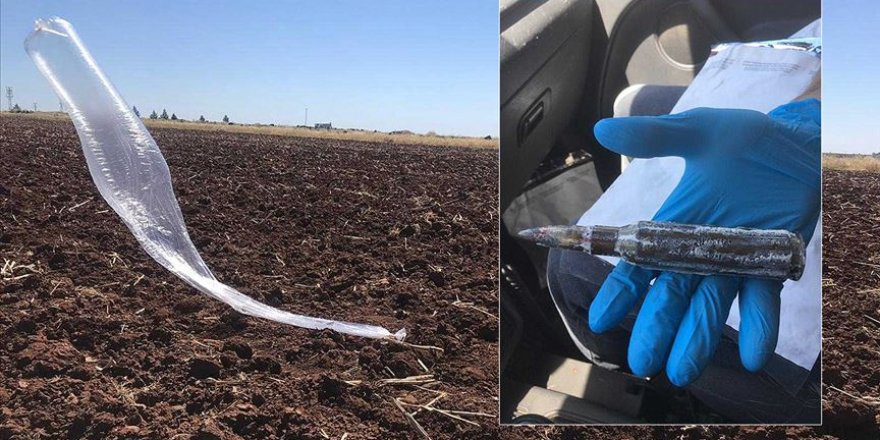 Şanlıurfa'da tarlaya mühimmat bağlı balon düştü