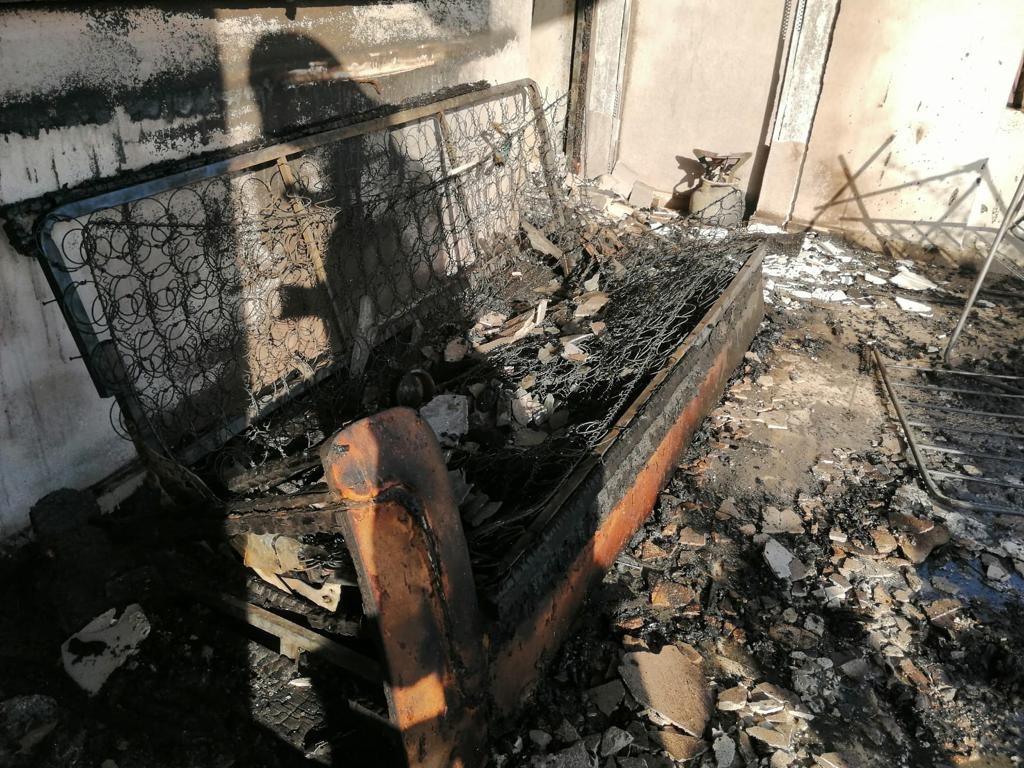 Hatay Samandağ'da ev yangını